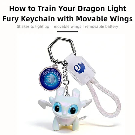 Toothless Light-Up Night Fury/White Fury Keychain