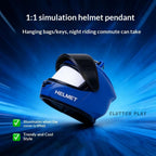 Bike Helmet Keychain – Mini Helmet Keyring with Bright Light