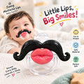Funny Mustache Lips Baby Pacifier – Goofy Novelty Soother