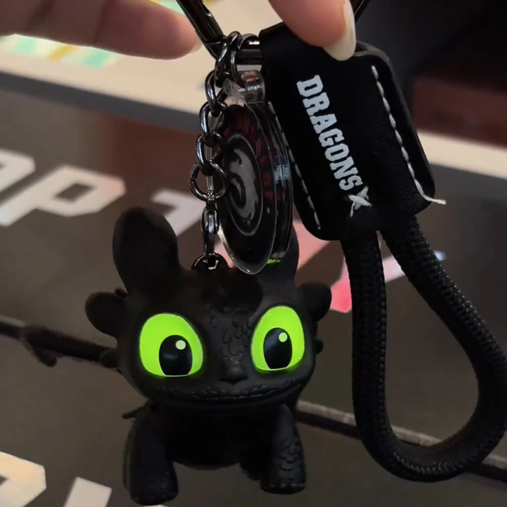 Toothless Light-Up Night Fury/White Fury Keychain