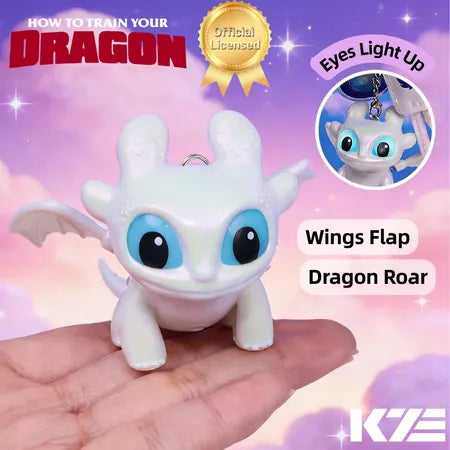 Toothless Light-Up Night Fury/White Fury Keychain