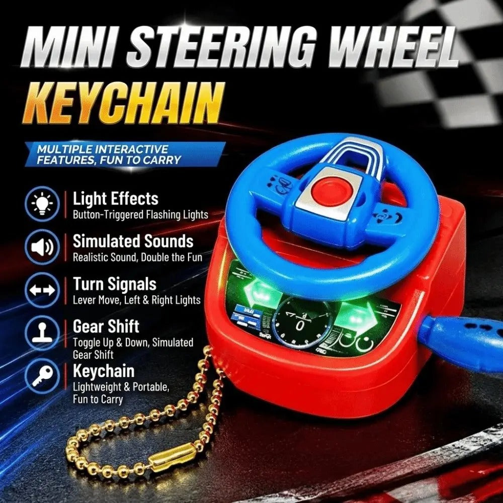 Steering Wheel Keychain with Lights & Sounds